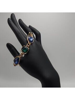 Blue And Green Gem Stone Bracelet